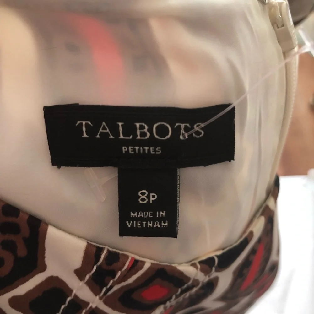 Talbots red and white dress size 8p - Picture 5 of 6
